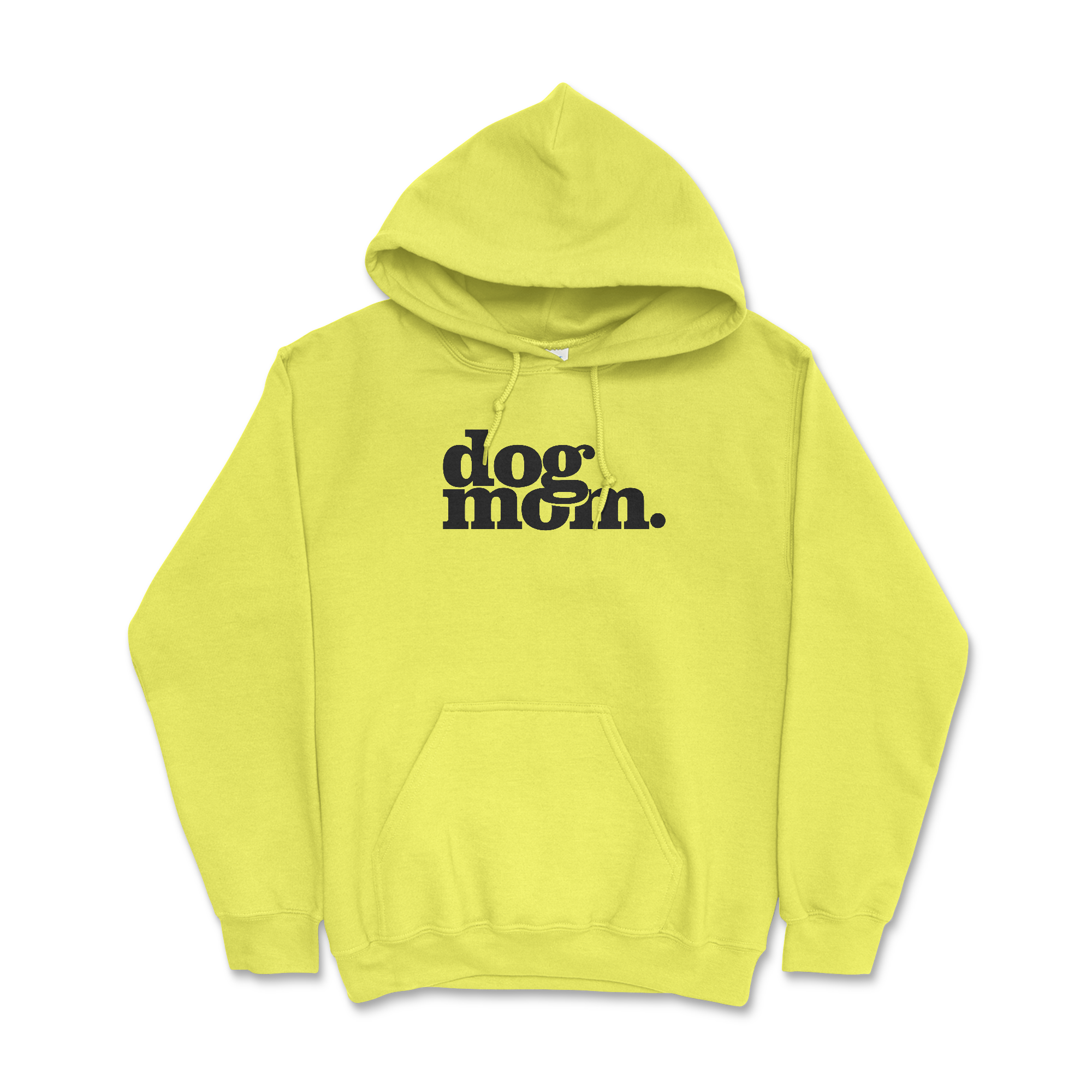 Dog Mom. - Neon Green (Adult Hoodie)