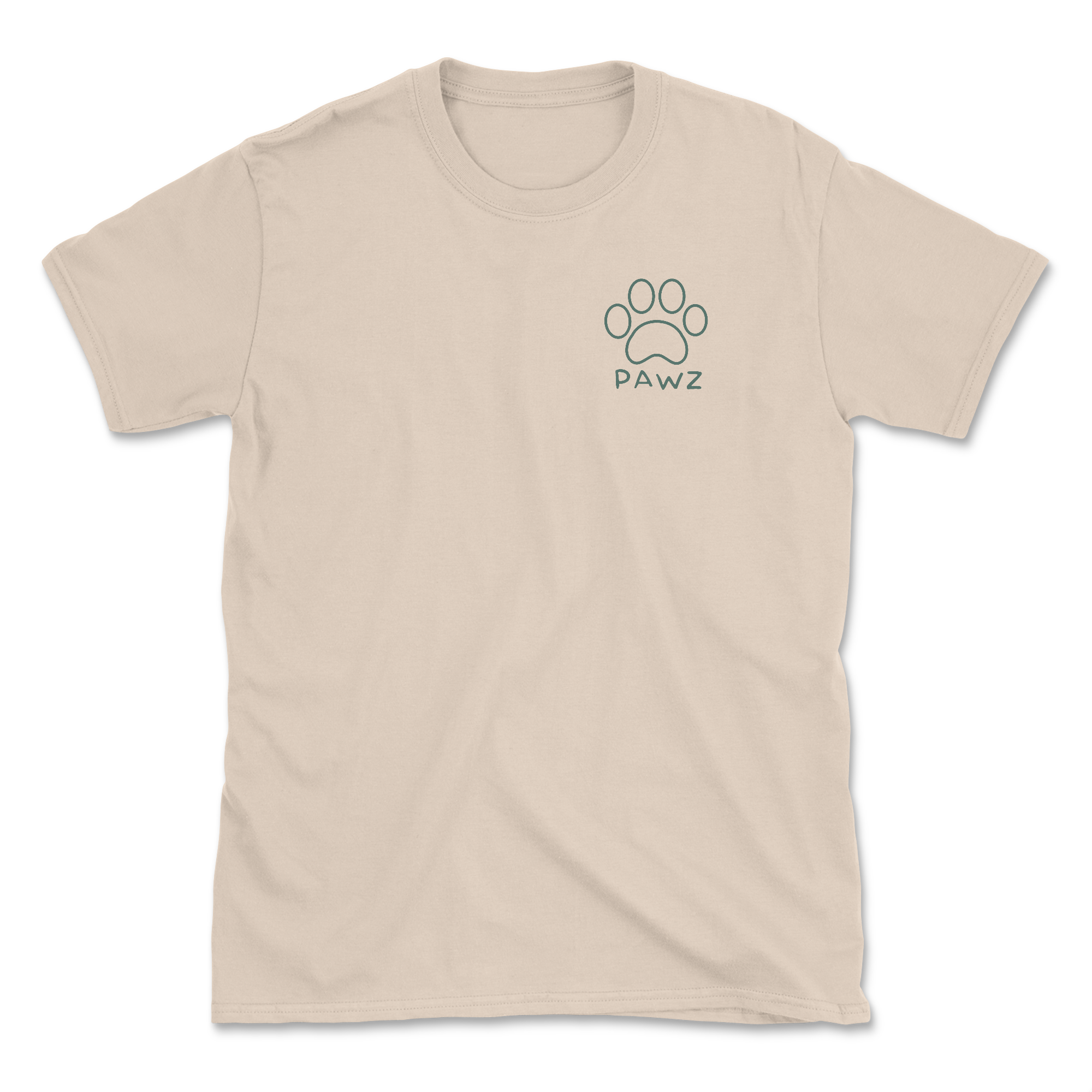 Tequila & Pups - (Sand) (Adult Short Sleeve T-Shirt)
