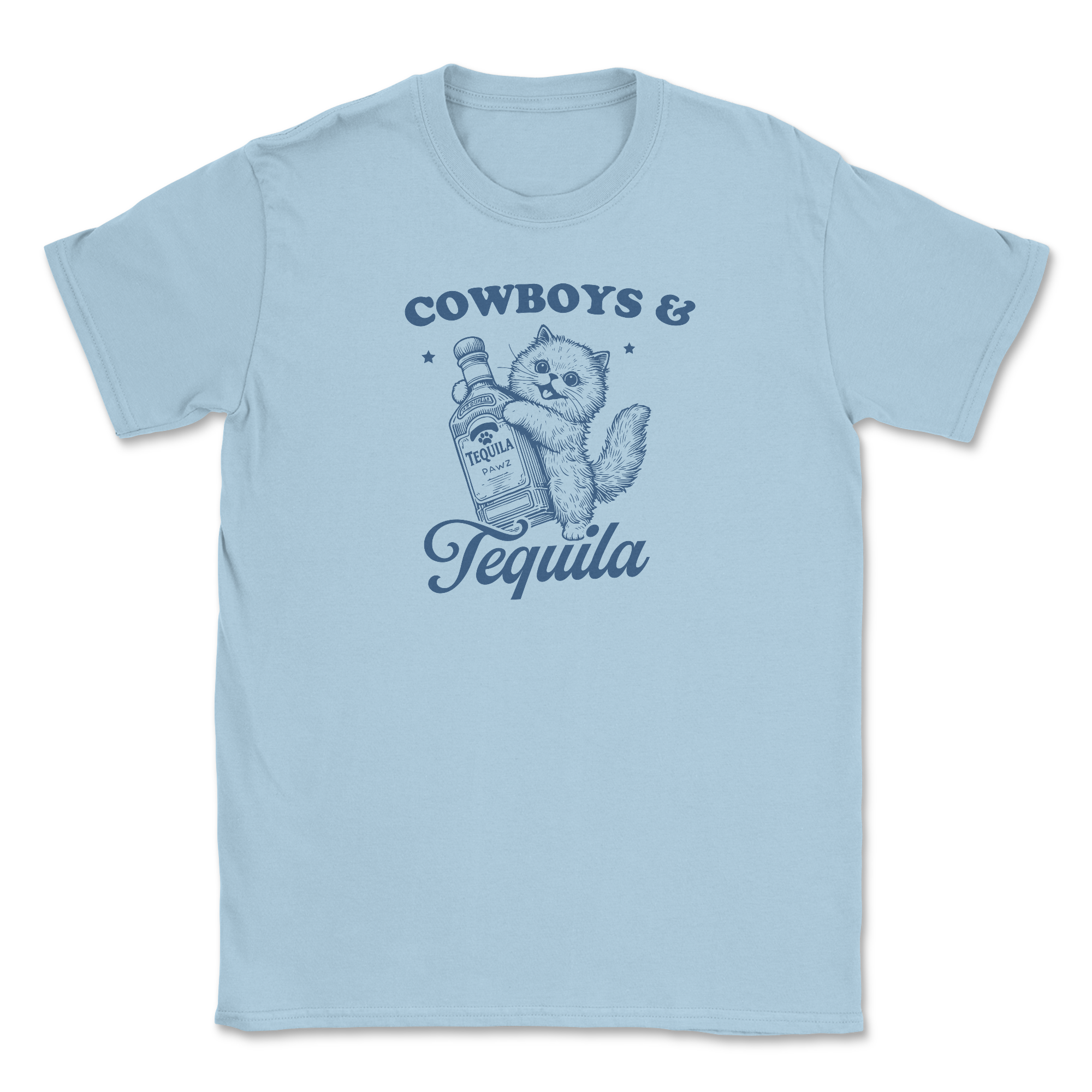 Cowboys & Tequila (Front Print) (Adult Short Sleeve T-Shirt)
