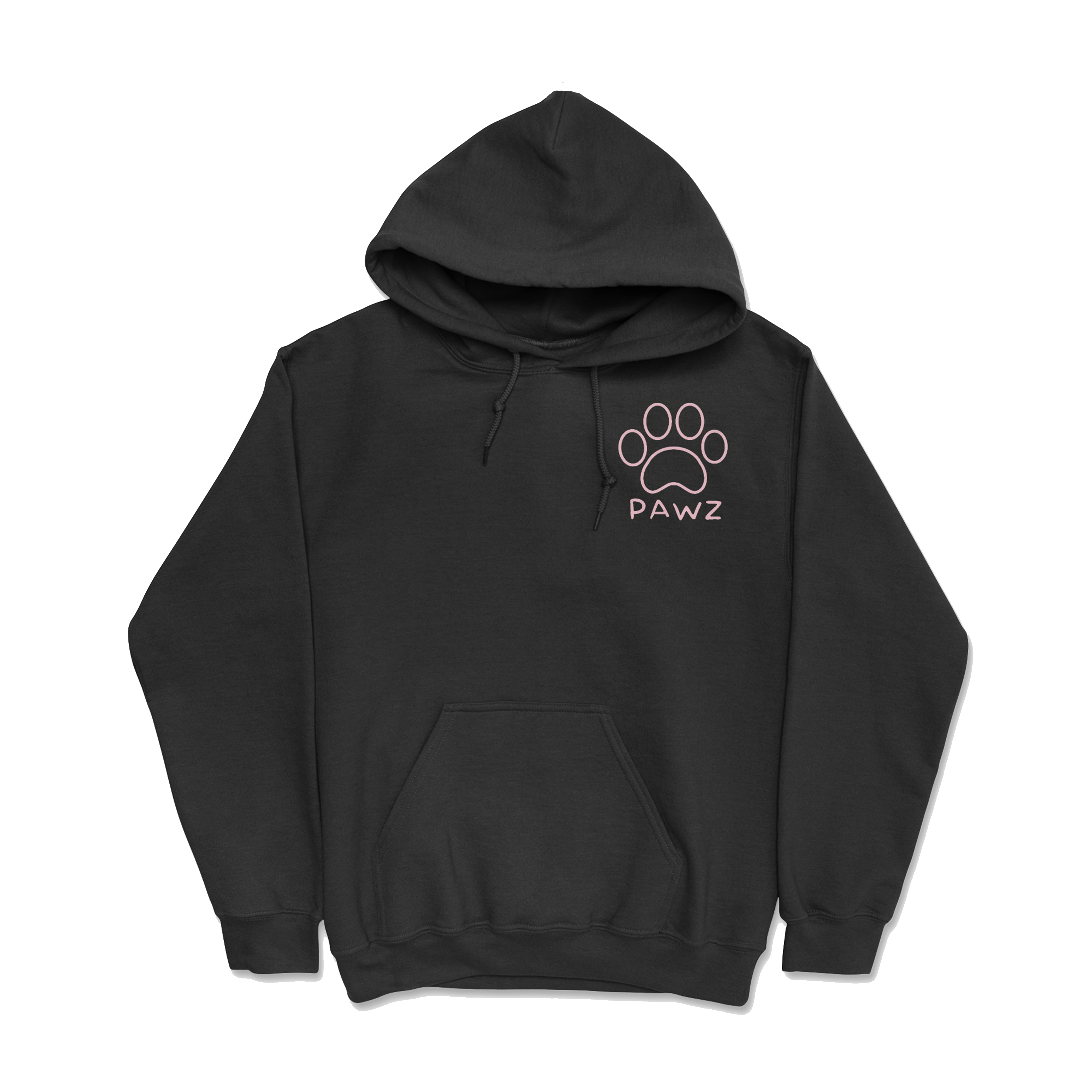 Salty Pawz Black/Pink (Adult Hoodie)