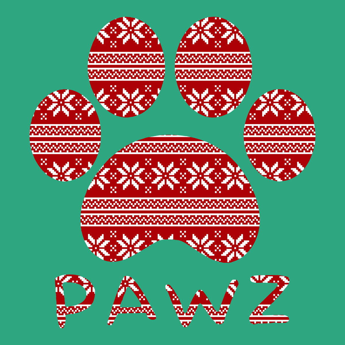 Christmas Sweater Paw (Adult Short Sleeve T-Shirt)