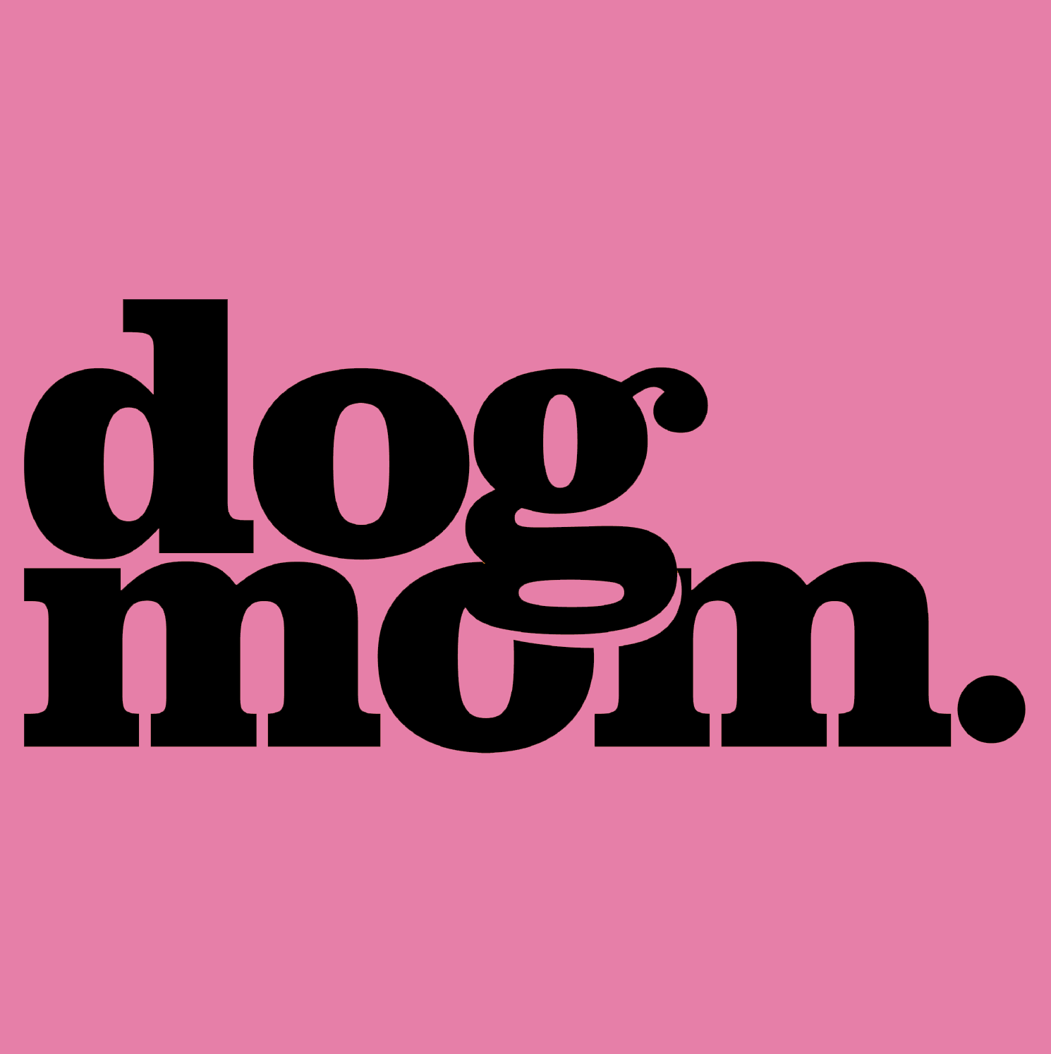 Dog Mom. - Hot Pink (Adult Hoodie)