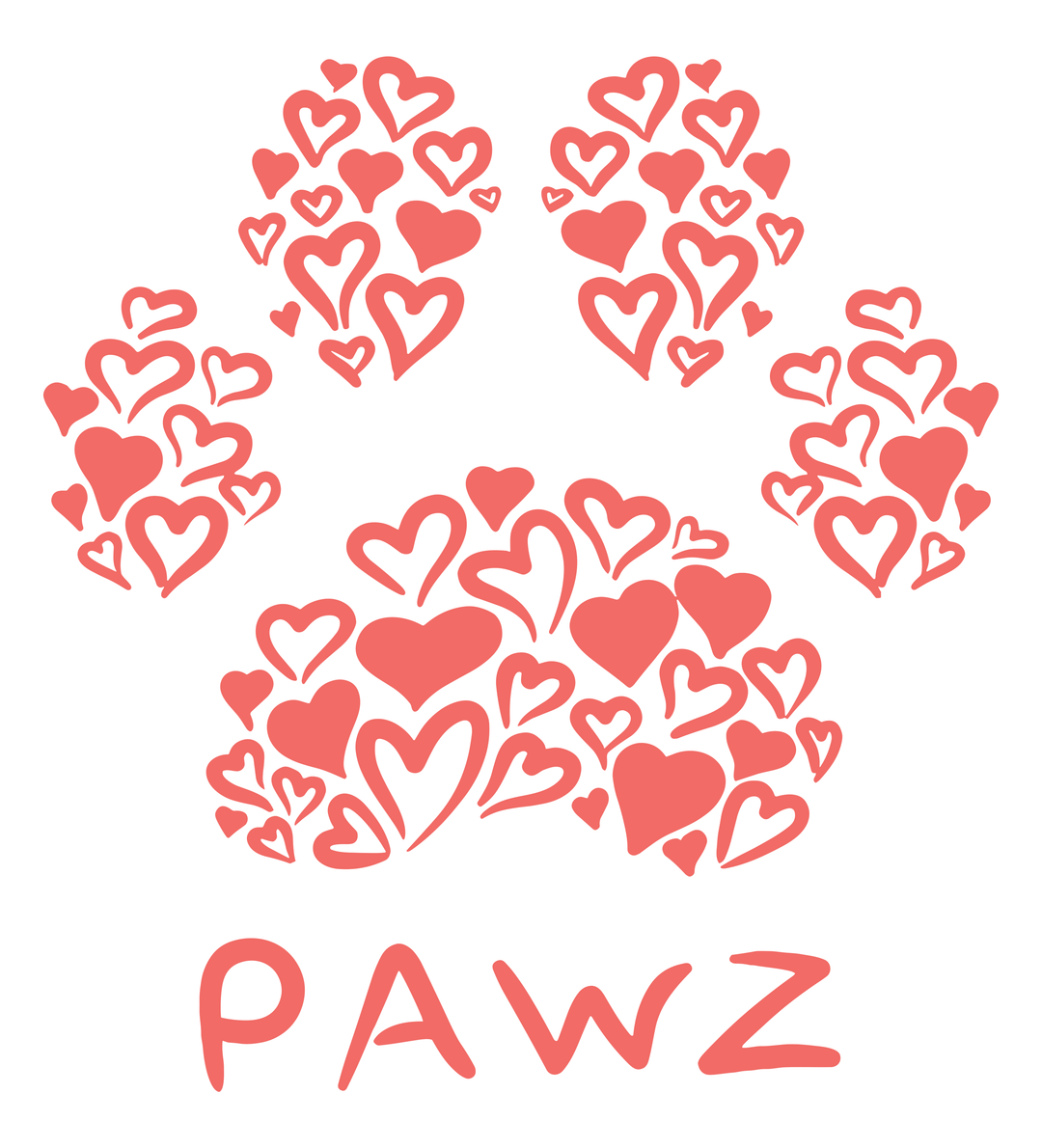 Paw Prints of Love (Adult Hoodie)