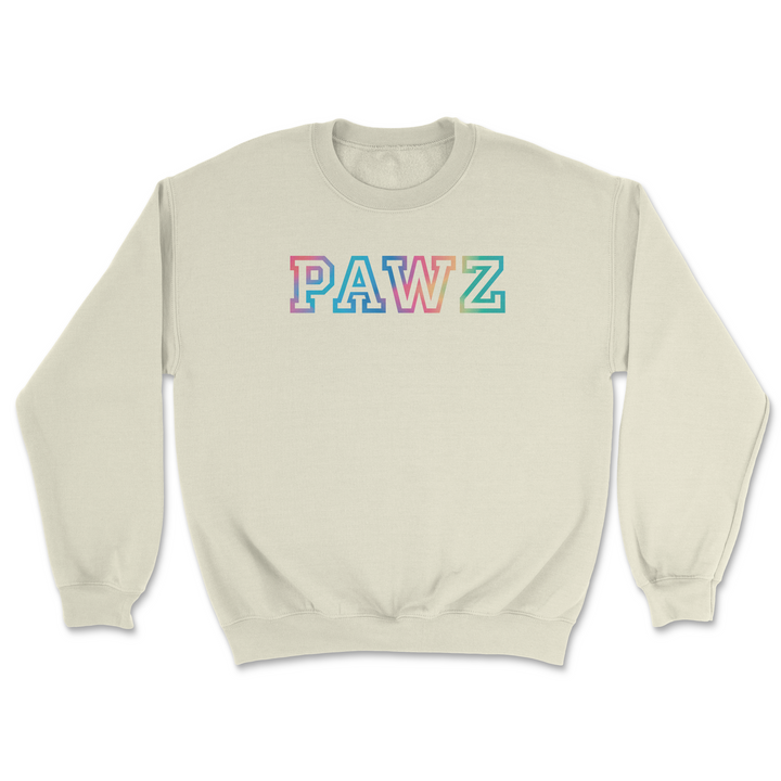 Rainbow Collegiate Font (Adult Crewneck)