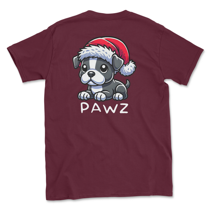 Grey Staffy Christmas (Adult Short Sleeve T-Shirt)