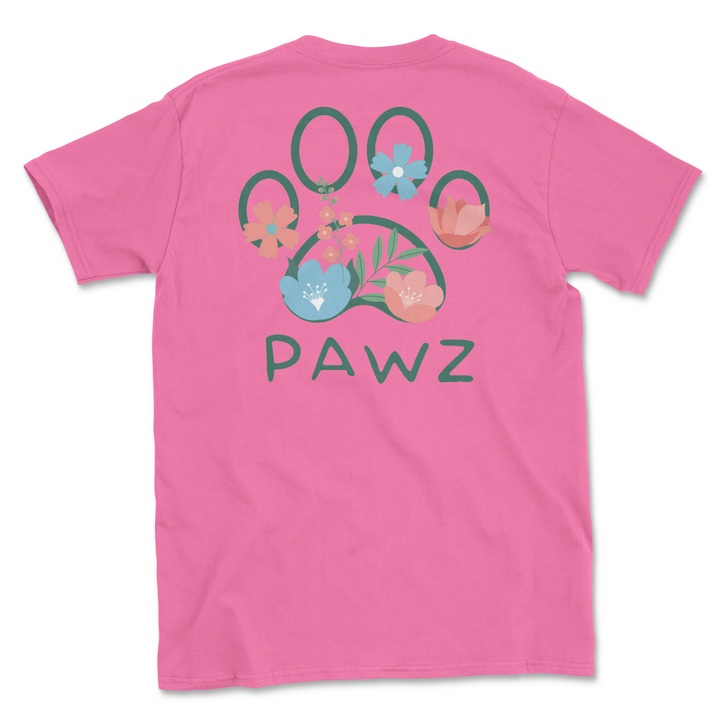 Flowers Paw (Adult Short Sleeve T-Shirt)