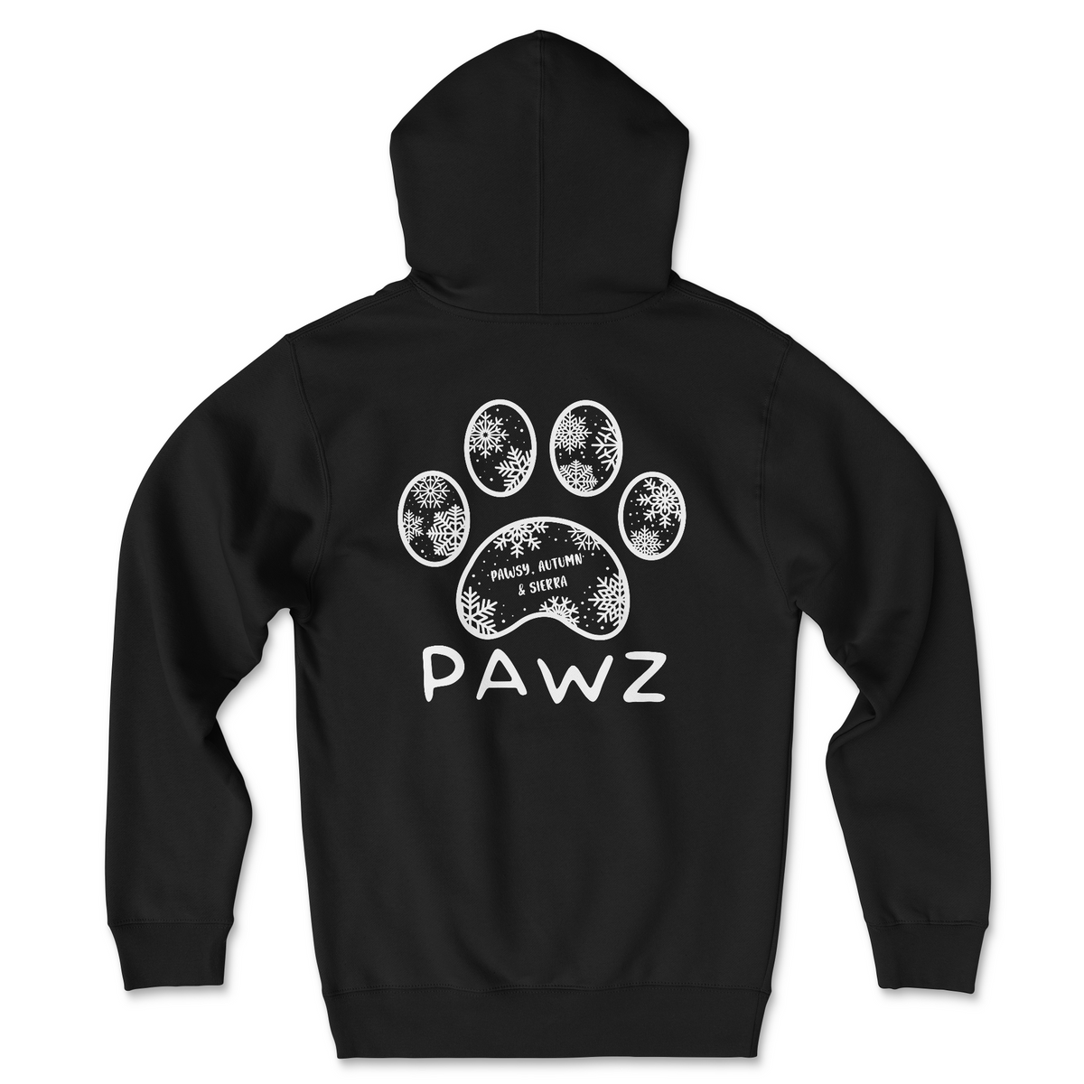 Pawsy, Autumn & Sierra Snowflake (Adult Hoodie)