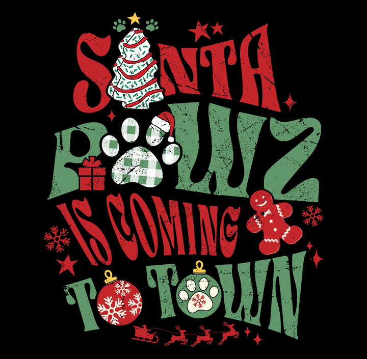 Santa Pawz (Adult Short Sleeve T-Shirt)