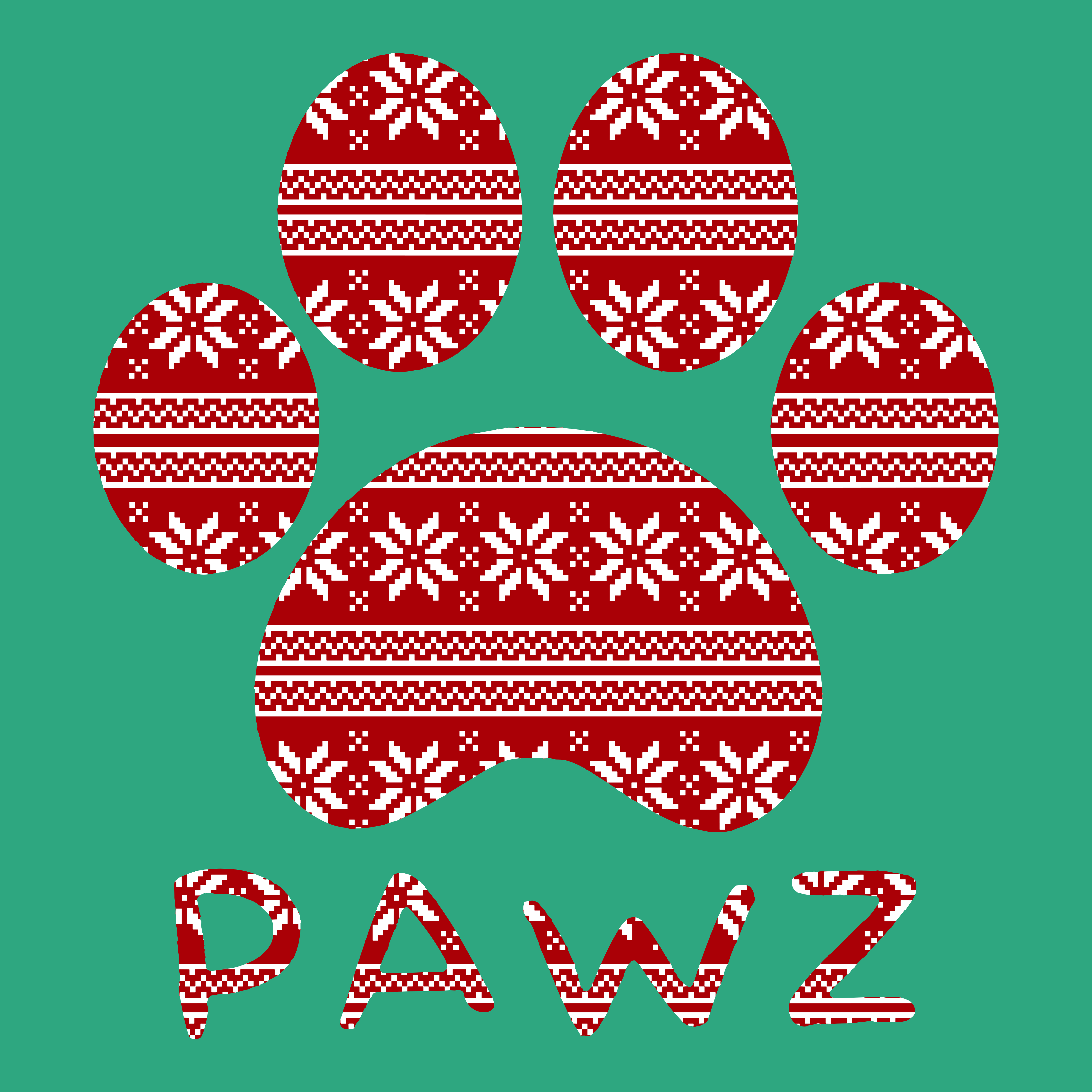 Christmas Sweater Paw (Adult Short Sleeve T-Shirt)